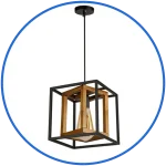 عکس دسته بندی لوستر چوبی