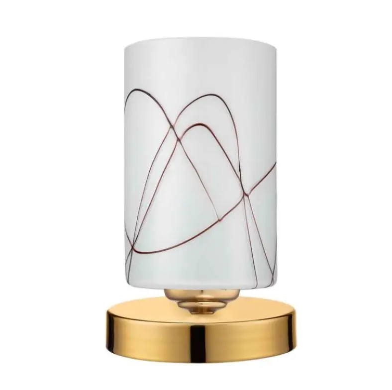 آباژور رومیزی  شید  استوانه ای شیشه ای کد ED2023