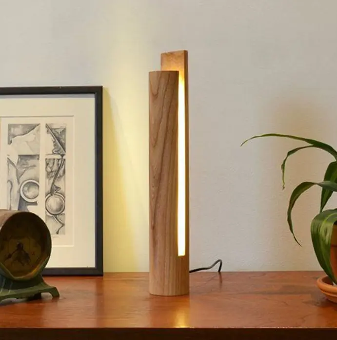 آباژور رومیزی  چوبی مدرن مدل خودکاری کد ED2028