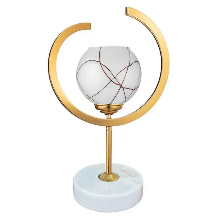 آباژور رومیزی  سنگی فلزی کد ED2033