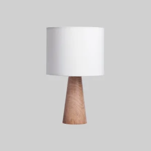 آباژور رومیزی چوبی شید پارچه