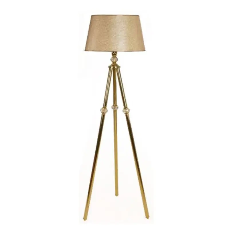 آباژور ایستاده سه پایه دار شید طلایی کد FDTL111